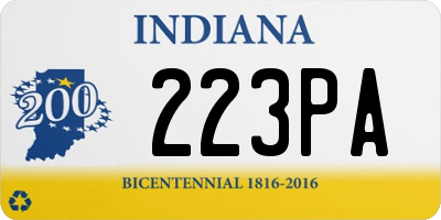 IN license plate 223PA