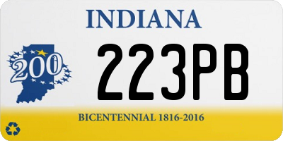 IN license plate 223PB