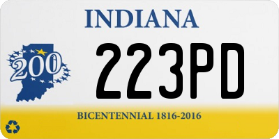 IN license plate 223PD