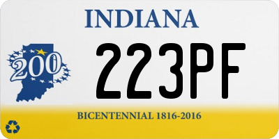 IN license plate 223PF