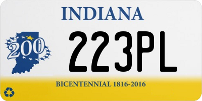 IN license plate 223PL