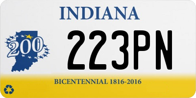 IN license plate 223PN