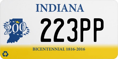 IN license plate 223PP