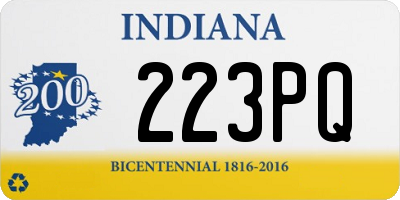 IN license plate 223PQ
