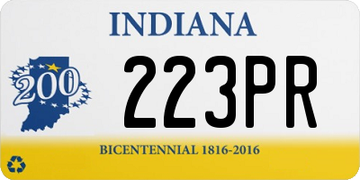 IN license plate 223PR