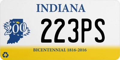 IN license plate 223PS