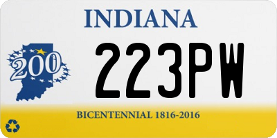 IN license plate 223PW