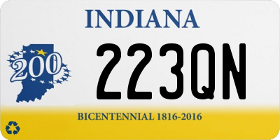 IN license plate 223QN