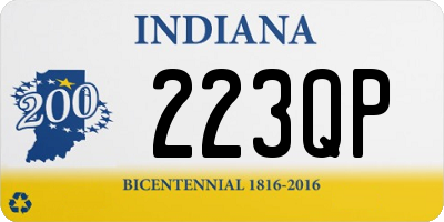 IN license plate 223QP