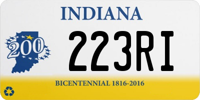 IN license plate 223RI