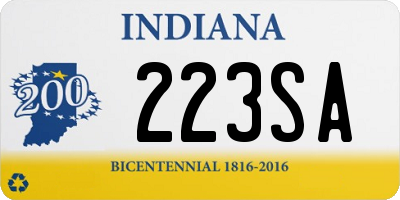 IN license plate 223SA