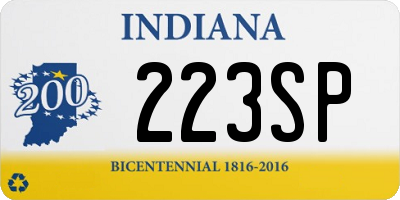 IN license plate 223SP