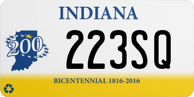 IN license plate 223SQ