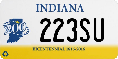 IN license plate 223SU