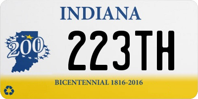 IN license plate 223TH