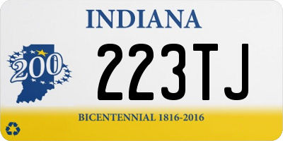 IN license plate 223TJ