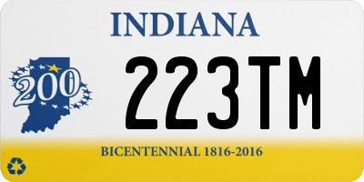 IN license plate 223TM