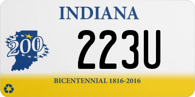 IN license plate 223U
