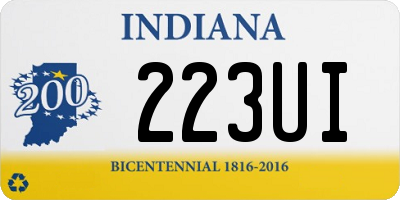 IN license plate 223UI