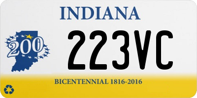 IN license plate 223VC