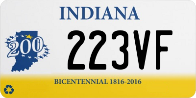 IN license plate 223VF