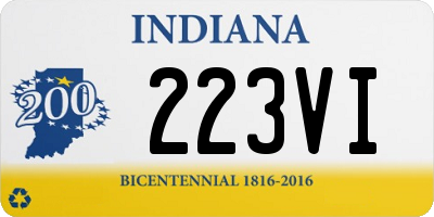 IN license plate 223VI