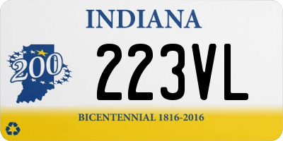 IN license plate 223VL