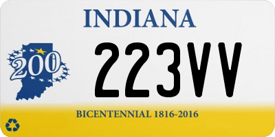 IN license plate 223VV