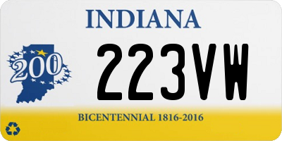 IN license plate 223VW