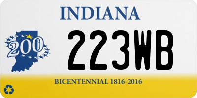 IN license plate 223WB