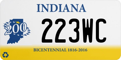 IN license plate 223WC