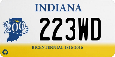 IN license plate 223WD