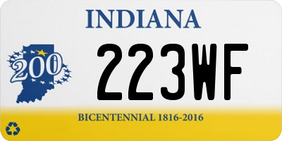 IN license plate 223WF