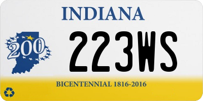 IN license plate 223WS