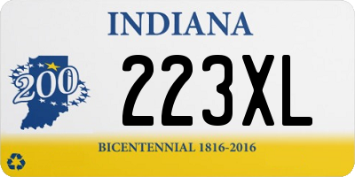 IN license plate 223XL