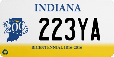 IN license plate 223YA