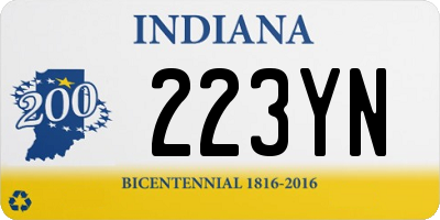 IN license plate 223YN