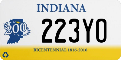 IN license plate 223YO