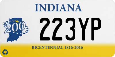 IN license plate 223YP