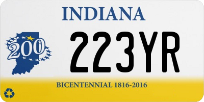 IN license plate 223YR