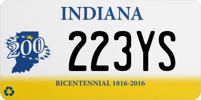 IN license plate 223YS