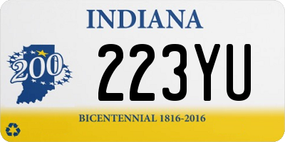 IN license plate 223YU