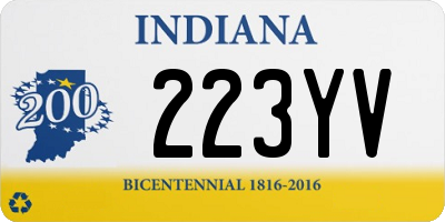 IN license plate 223YV