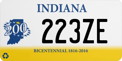 IN license plate 223ZE