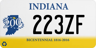 IN license plate 223ZF