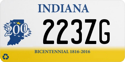 IN license plate 223ZG