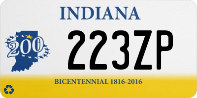 IN license plate 223ZP