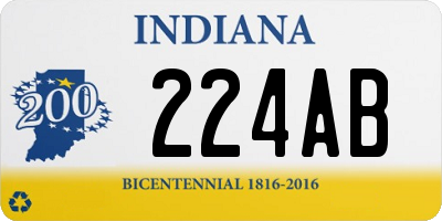 IN license plate 224AB