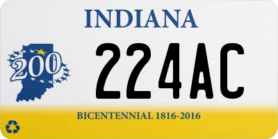 IN license plate 224AC