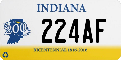 IN license plate 224AF